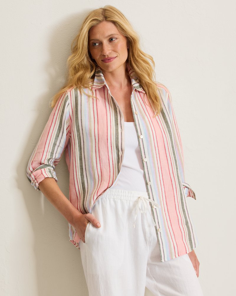 Coastalina Linen Seabank Isle Relaxed Shirt