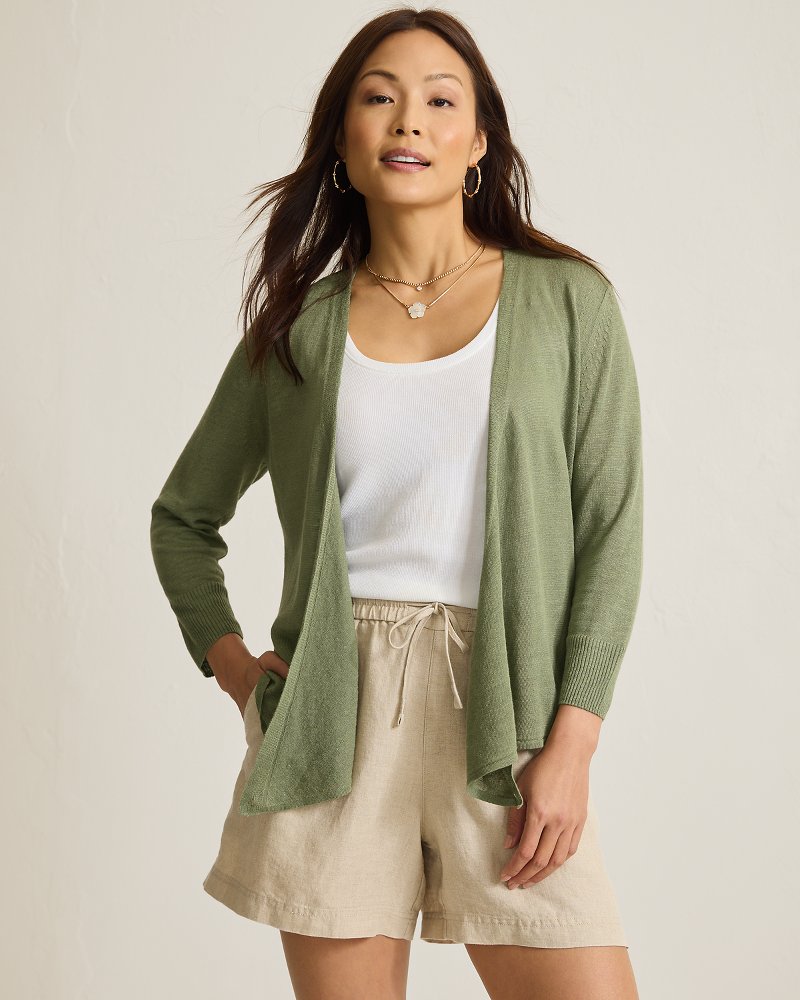 Addison Linen-Blend Cardigan