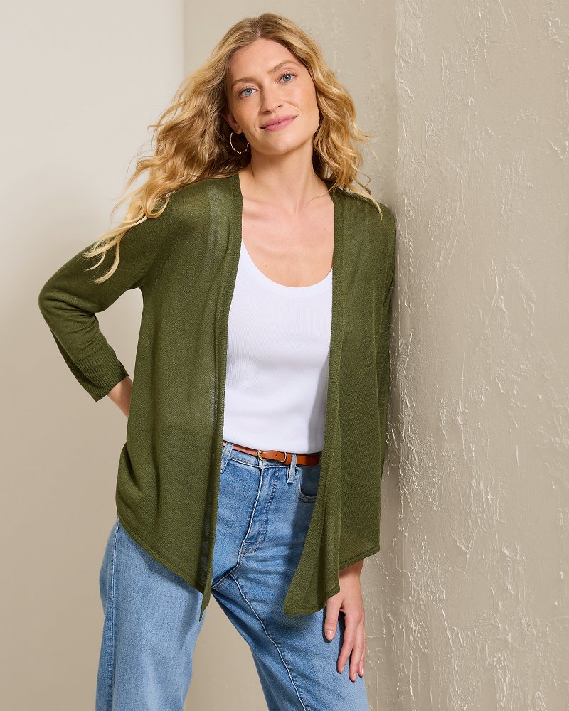 Addison Linen-Blend Cardigan
