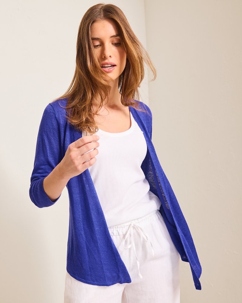 Addison Linen-Blend Cardigan