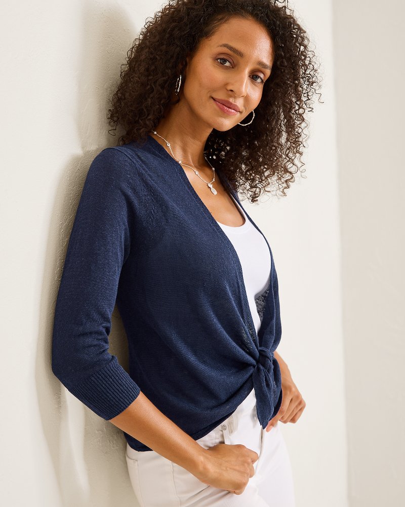 Addison Linen-Blend Cardigan