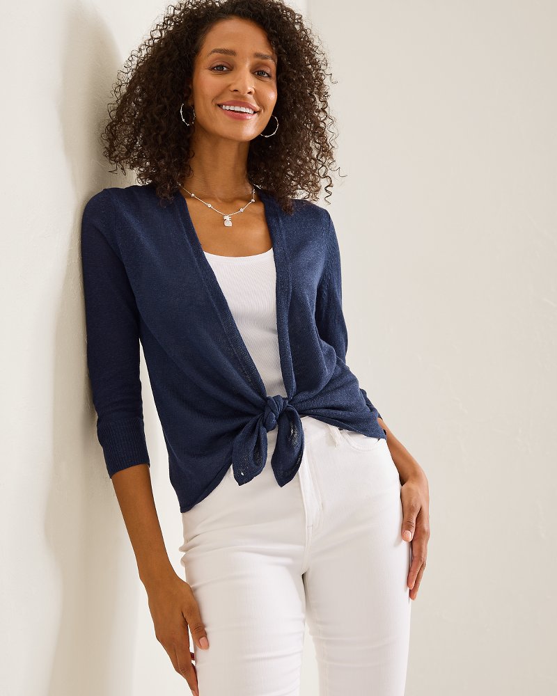 Addison Linen-Blend Cardigan