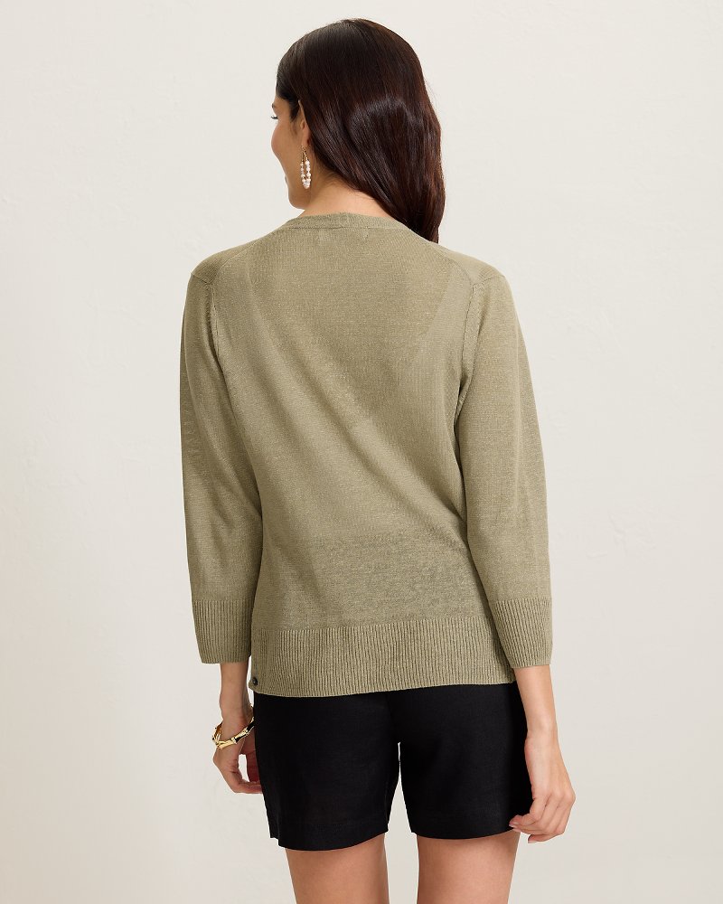 Addison Linen-Blend Cardigan
