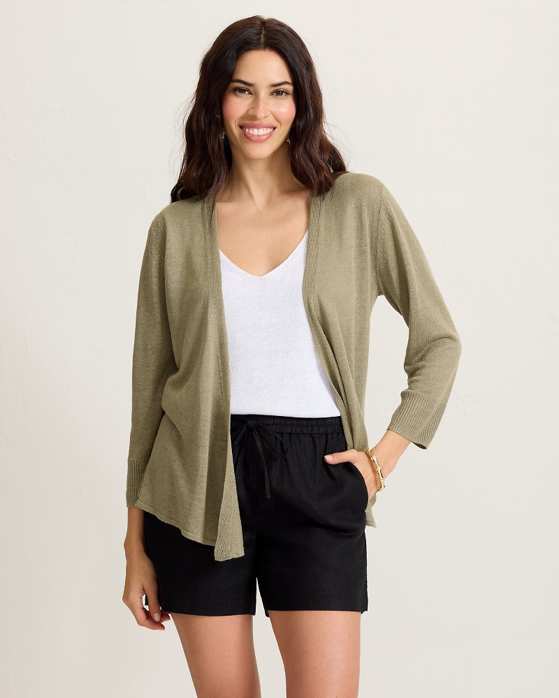 Addison Linen-Blend Cardigan