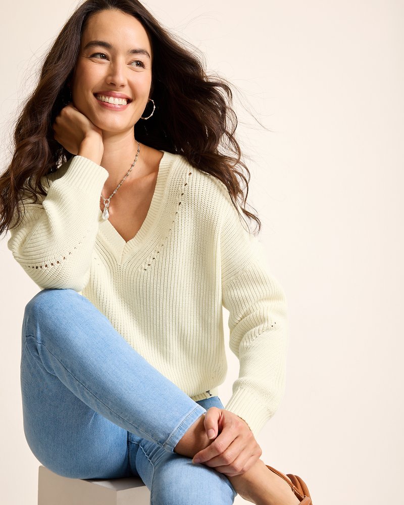 Salt Wash V-Neck Sweater