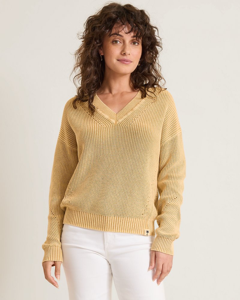 Salt & Sea Wash V-Neck Sweater