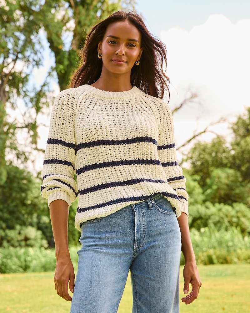 Zoe Stripe Crew Sweater