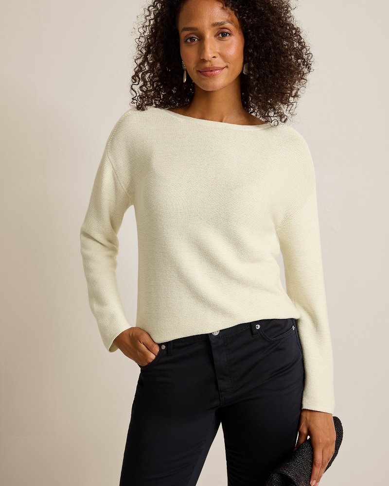 Crystal Sands Boat-Neck Sweater