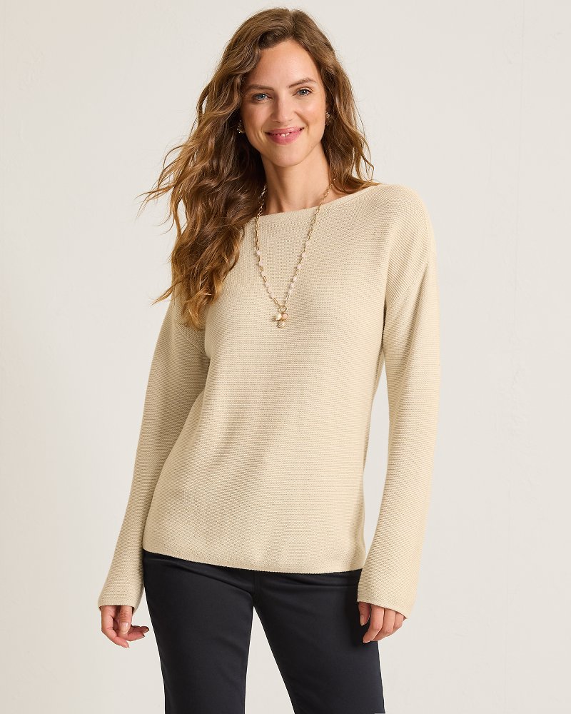 Crystal Sands Boat-Neck Sweater