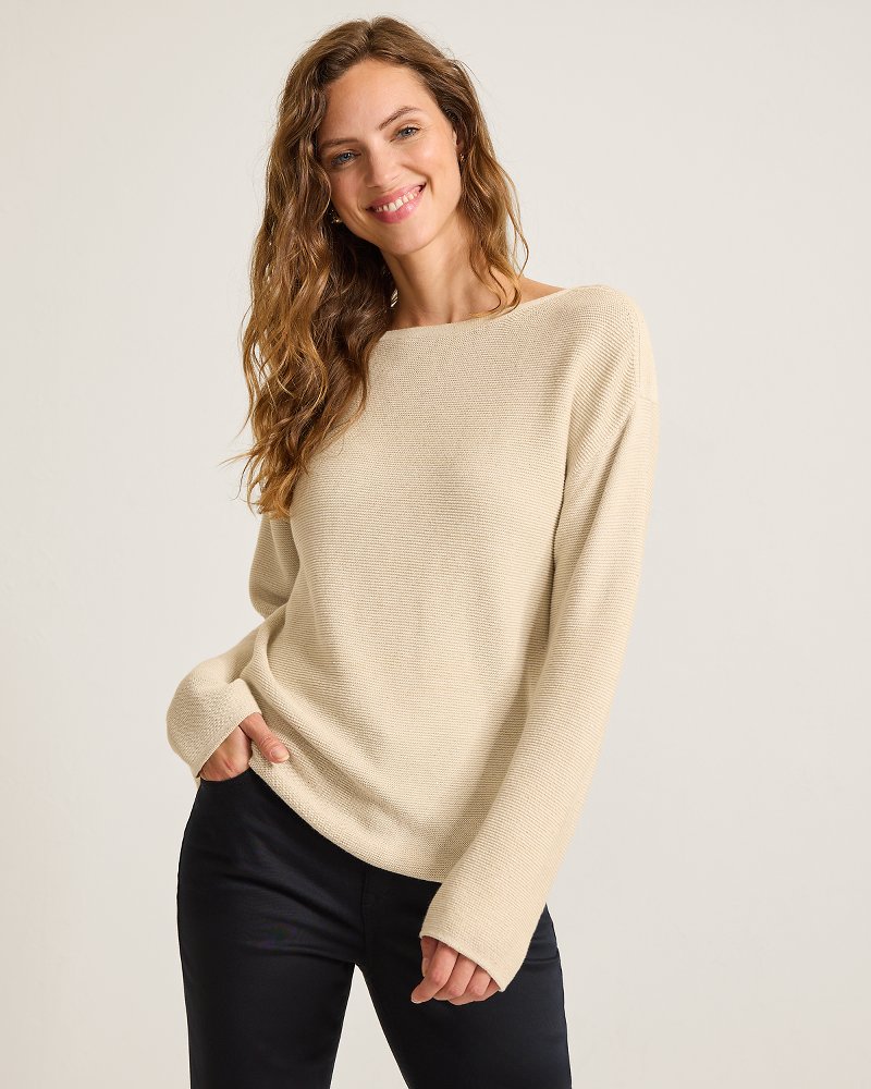 Crystal Sands Boat-Neck Sweater