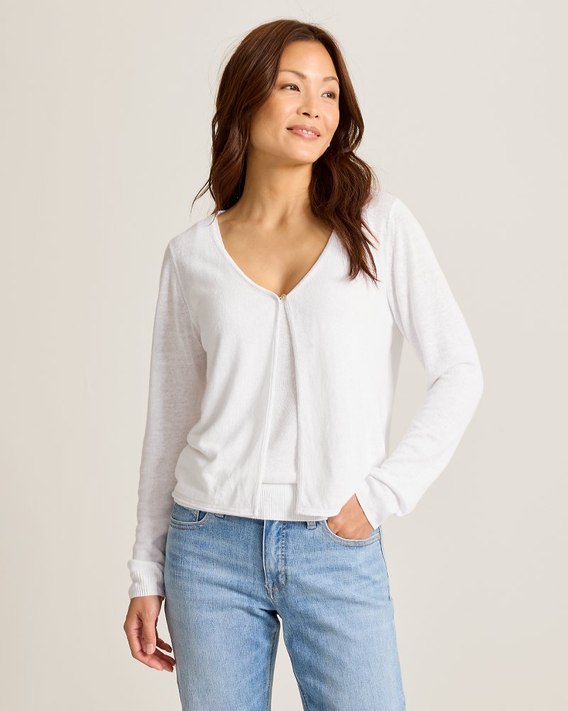 Adeline Linen-Blend Cardigan