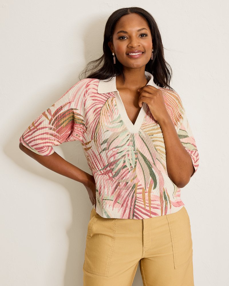 Palm Canyon Raglan Sweater Polo