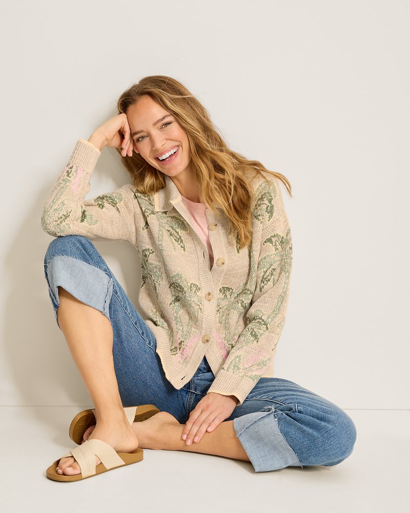 Palm Banks Jacquard Cardigan thumbnail 4