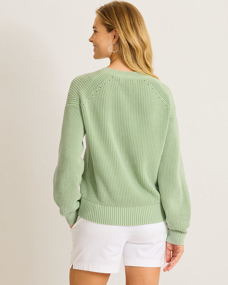 Salt & Sea Wash Wave V-Neck Sweater thumbnail 3