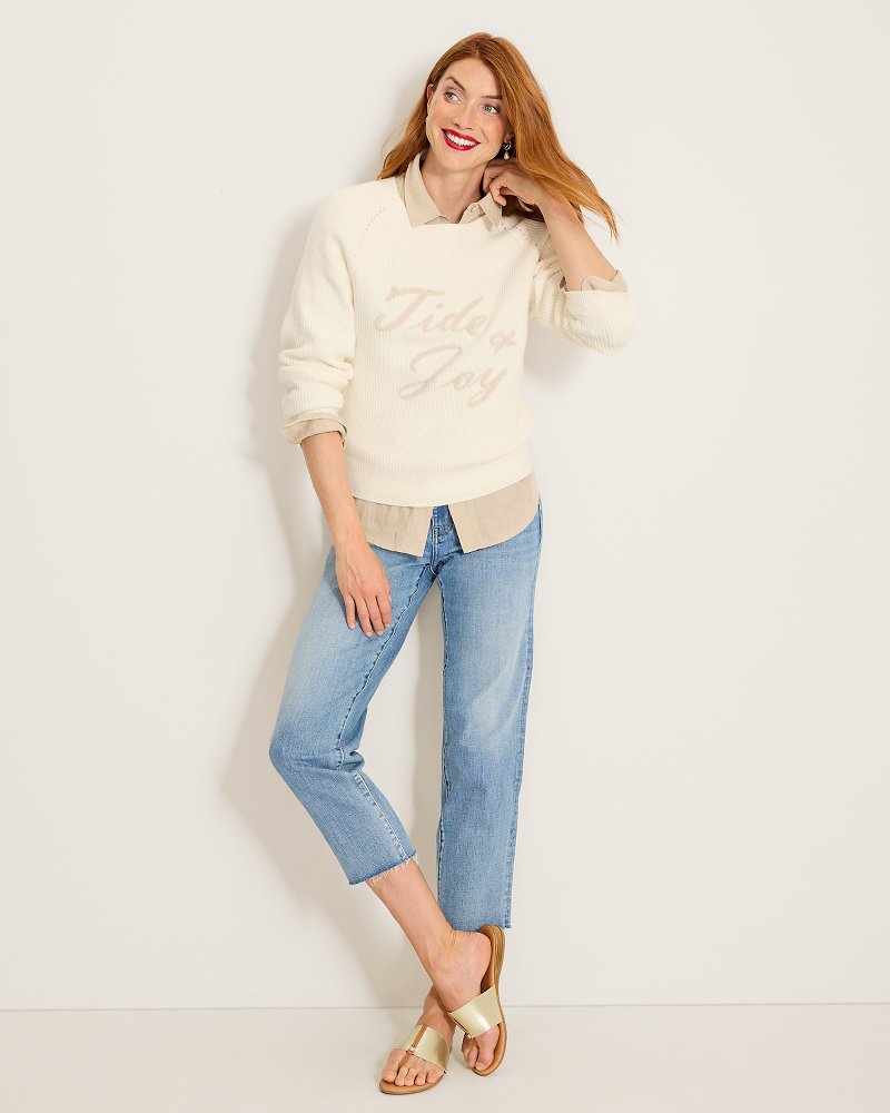 Cloud Bay Embroidered Crewneck Sweater