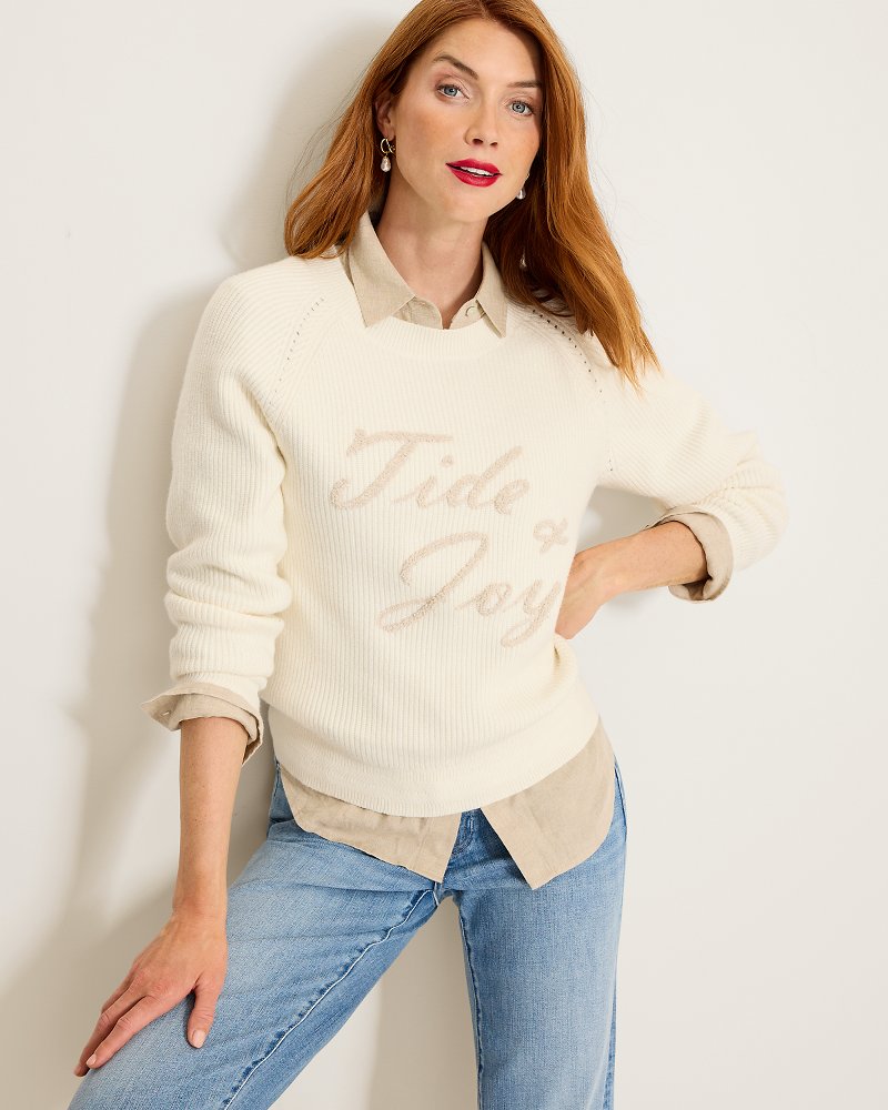 Cloud Bay Embroidered Crewneck Sweater