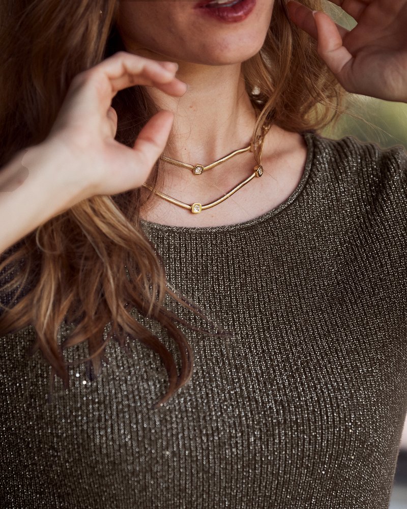 Opal Shore Shimmer Crewneck Sweater