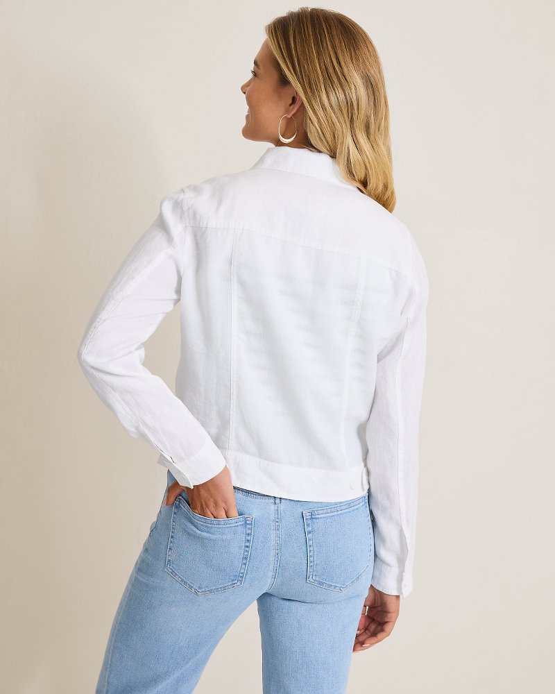 Thumbnail for Two Palms Clean-Edge Linen Jacket