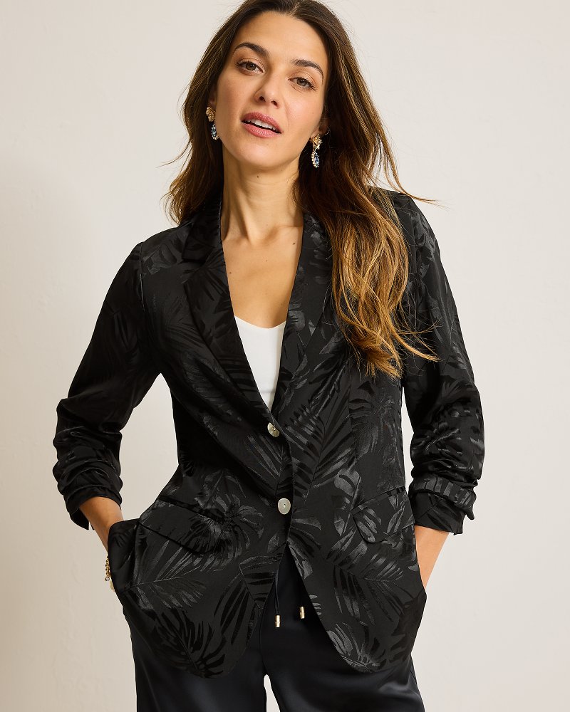 Satin Jacquard Blazer