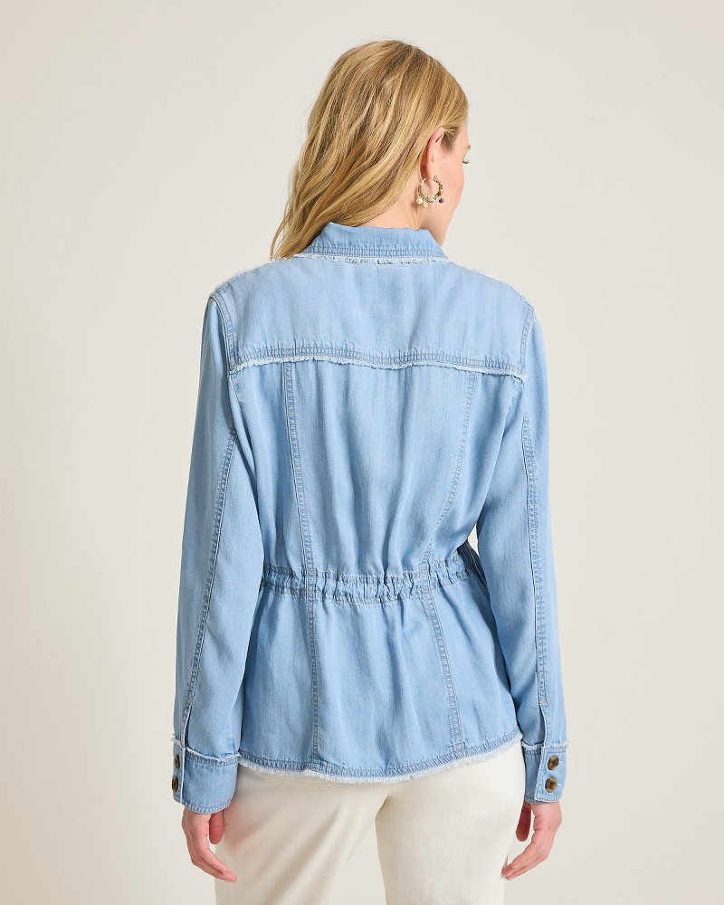 Thumbnail for Chambray O'Lei Linen-Blend Utility Jacket