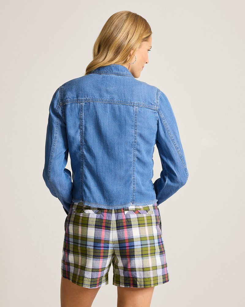 Thumbnail for Chambray O'Lei Linen-Blend Jacket