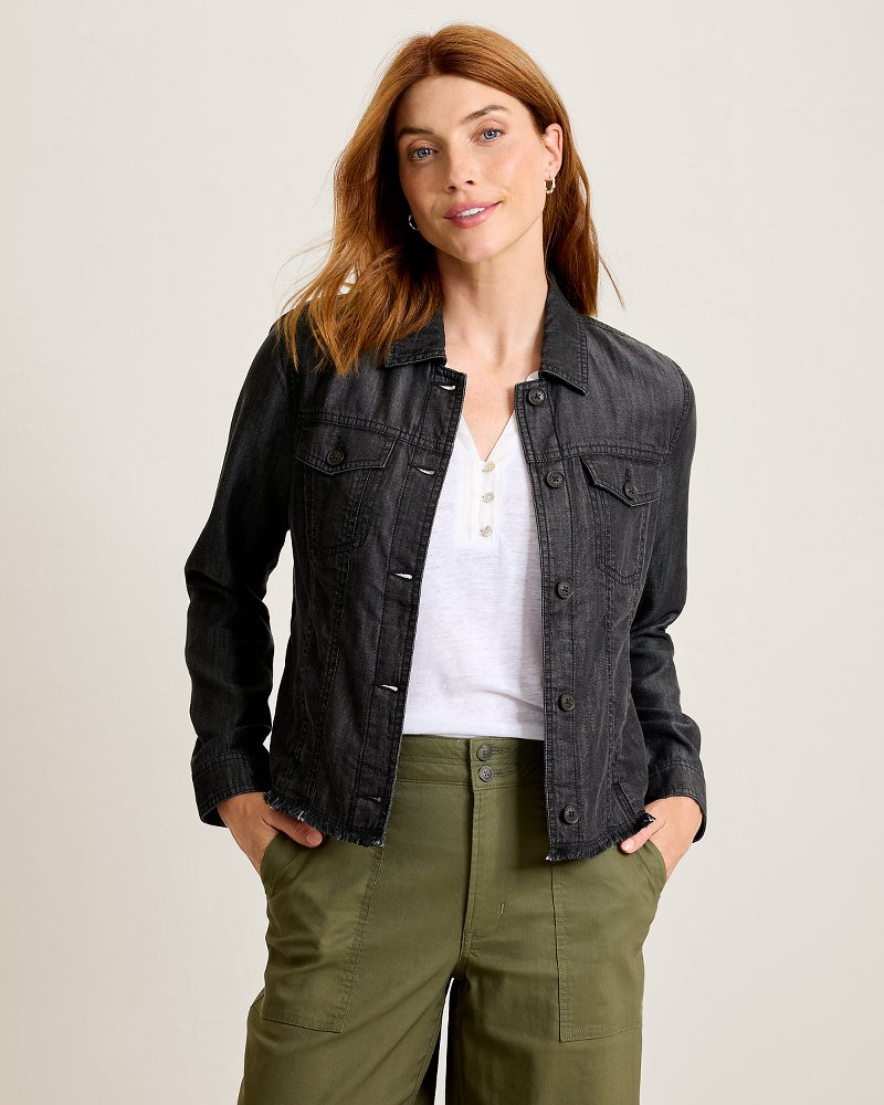 Chambray O'Lei Linen-Blend Jacket