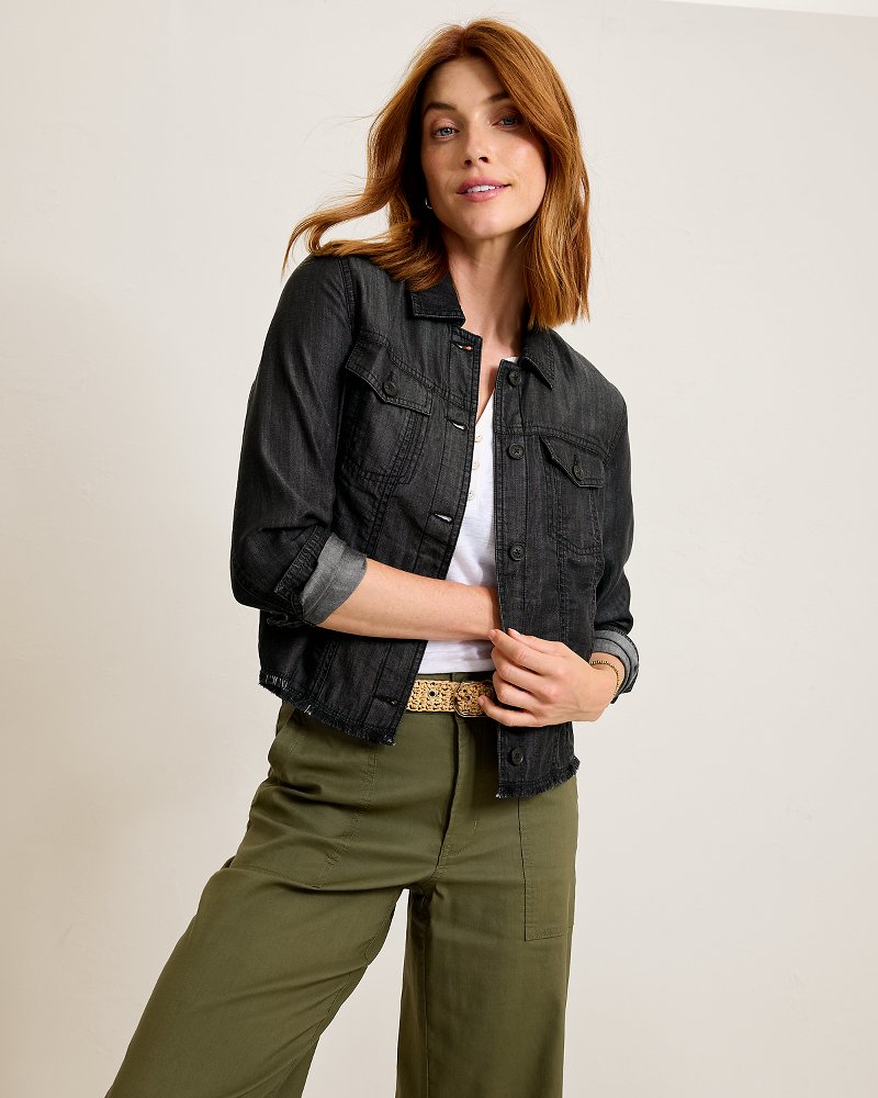 Chambray O'Lei Linen-Blend Jacket