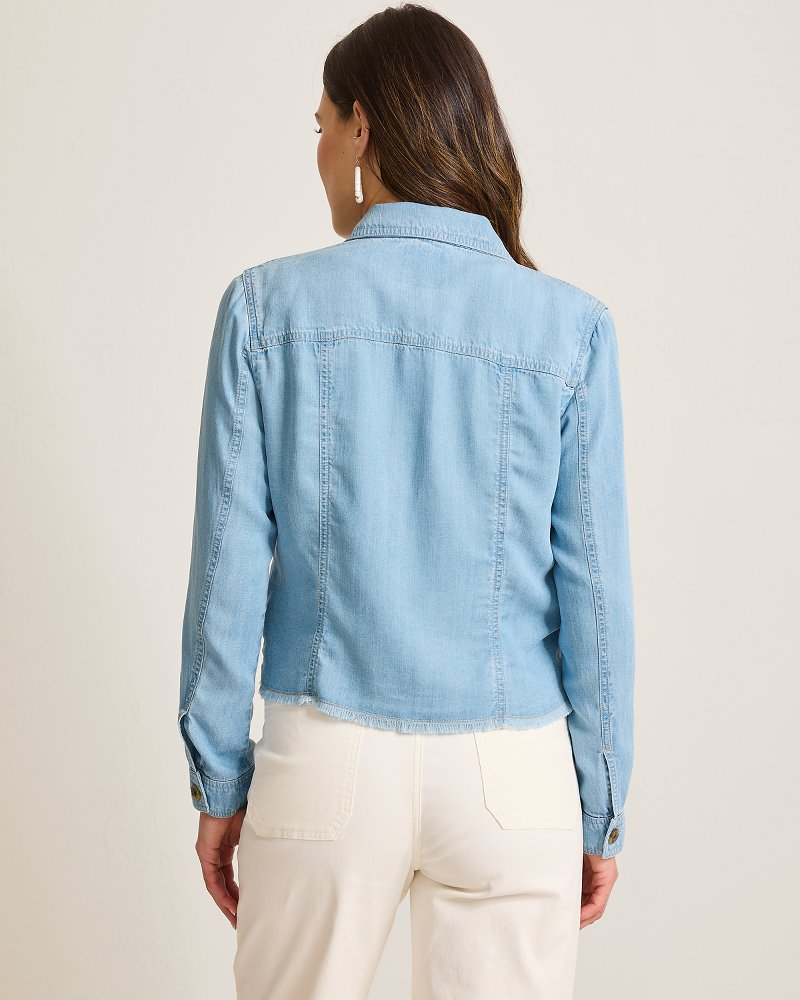 Thumbnail for Chambray O'Lei Linen-Blend Jacket