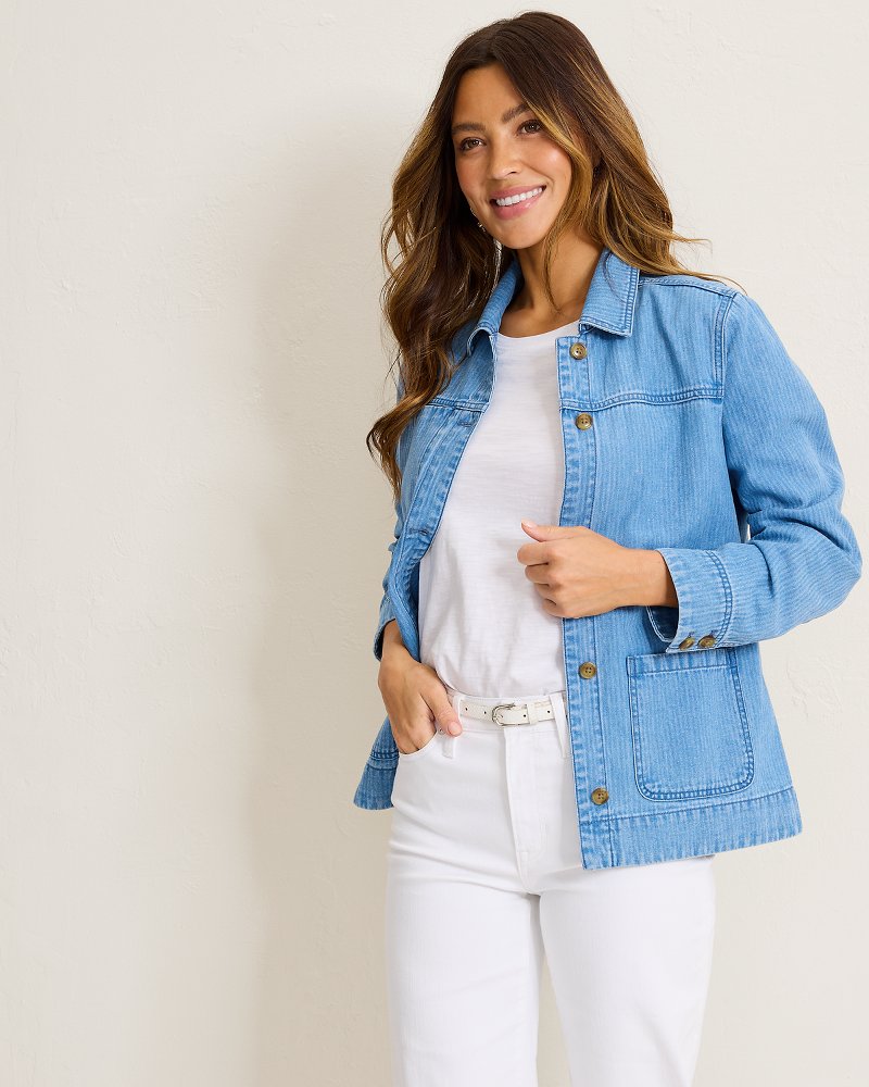 Indigo Herringbone Chore Jacket