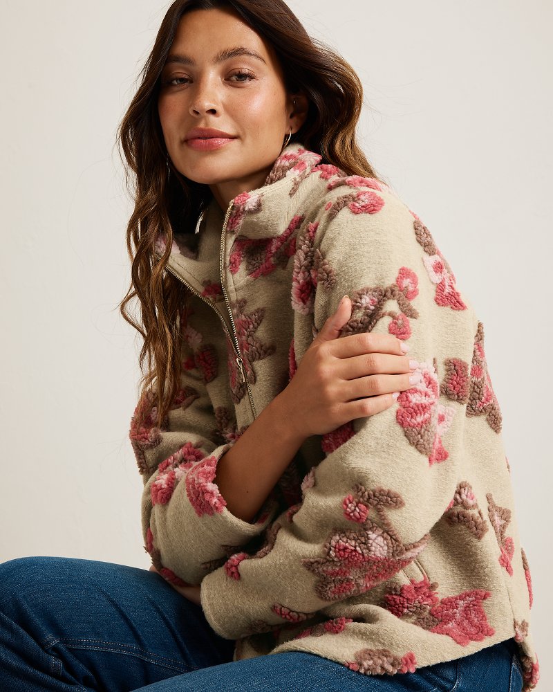 Jacquard Fleece Half-Zip Popover Sweatshirt