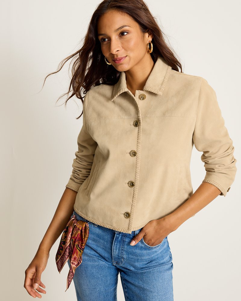 Whipstitch Suede Jacket