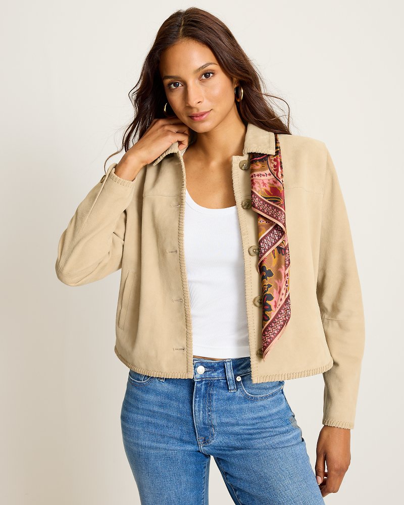 Whipstitch Suede Jacket
