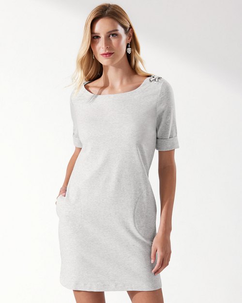 Veranda Short-Sleeve Short Dress
