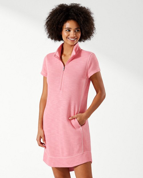 Tobago Bay Half-Zip Short-Sleeve Dress
