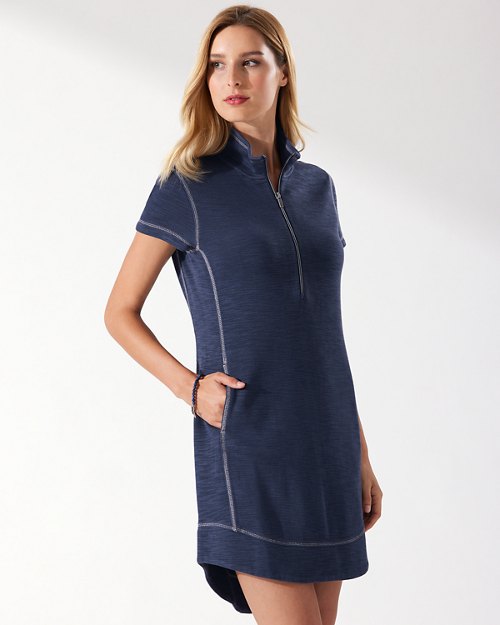 Tobago Bay Half-Zip Short-Sleeve Dress