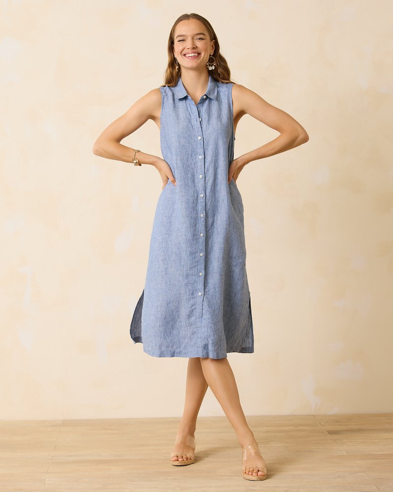 Two Palms Linen Shirt Dress