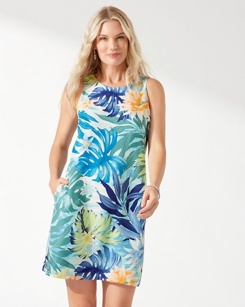 Garden of Hope and Courage Silk Shift Dress