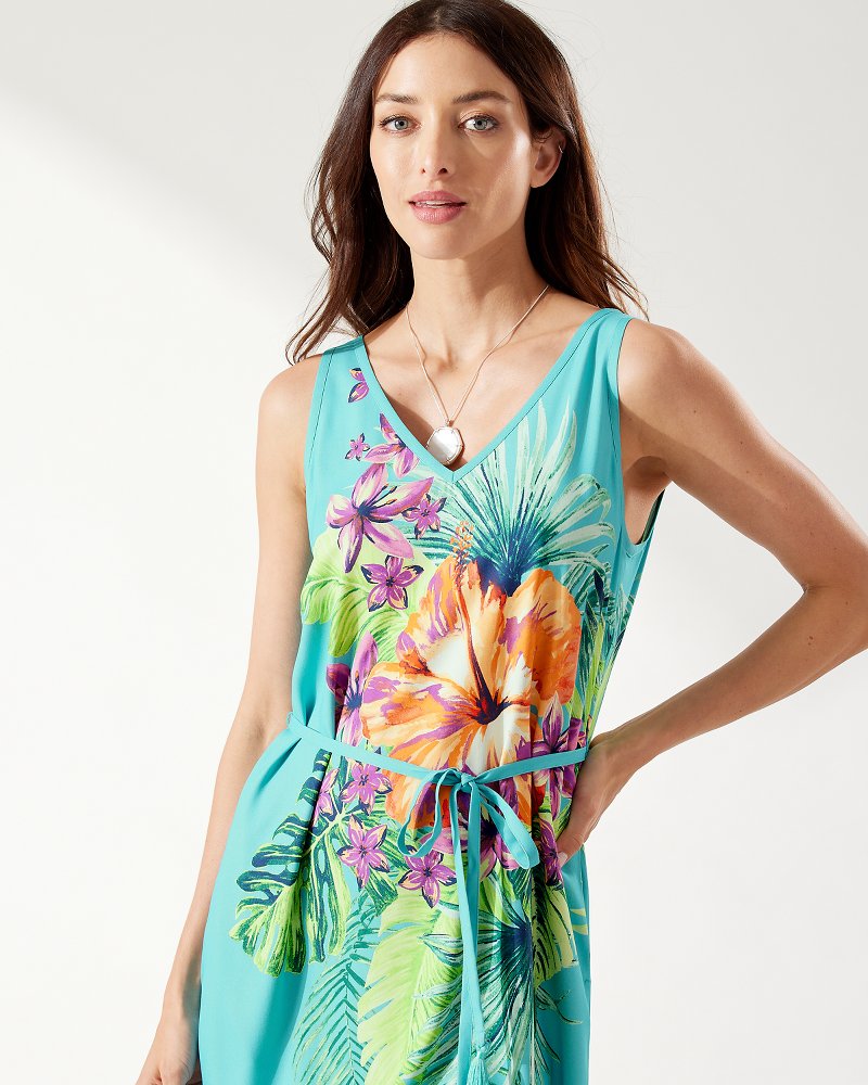 Artist Series '22 Kayo Island Sleeveless Silk Midi Dress