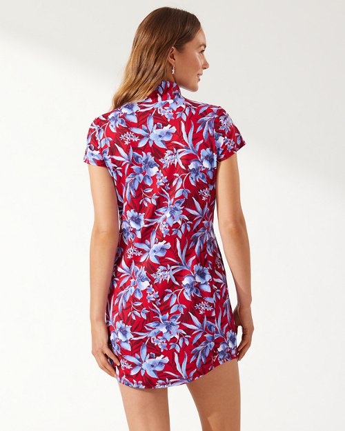 Aubrey Floral Flirtini IslandZone® Cap-Sleeve Dress