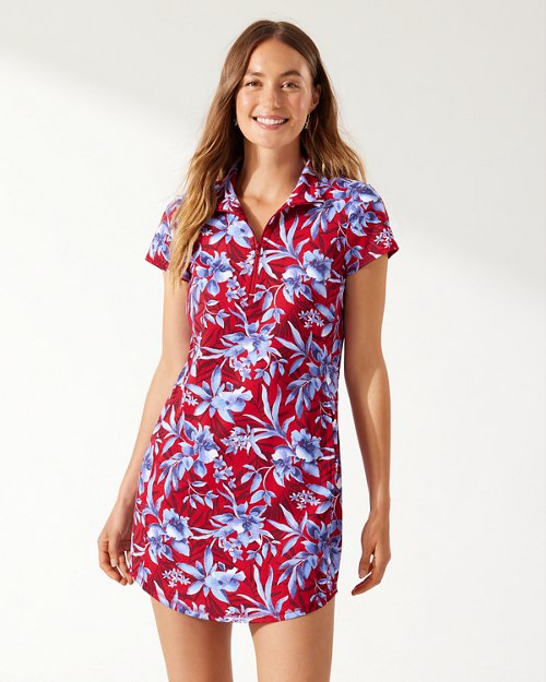 Aubrey Floral Flirtini IslandZone® Cap-Sleeve Dress