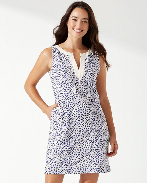 Aubrey Lagoon Leopard IslandZone® Sleevless Tunic Dress