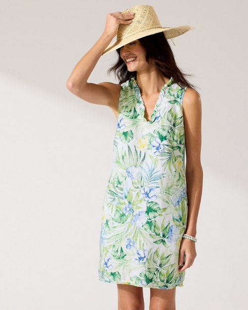 Two Palms Tropical Retreat Linen Dress