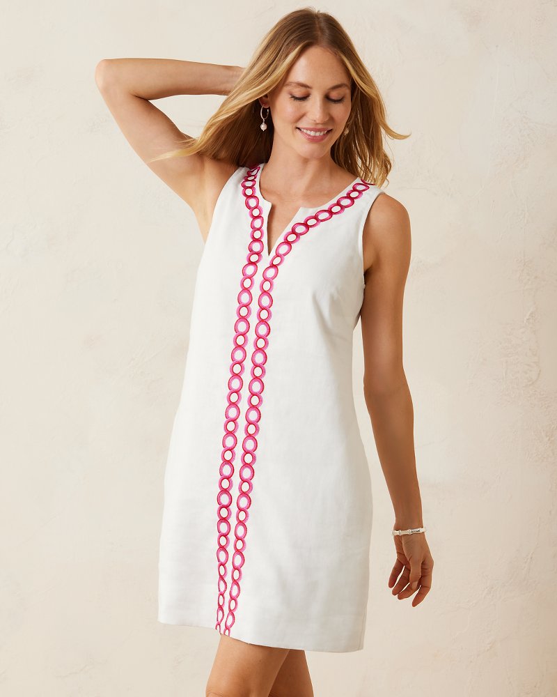 Tommy bahama white linen dress sale