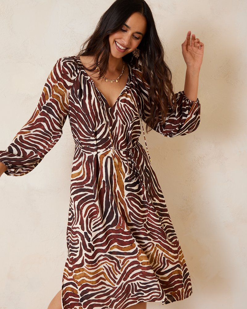 Zen Zebra Midi Dress