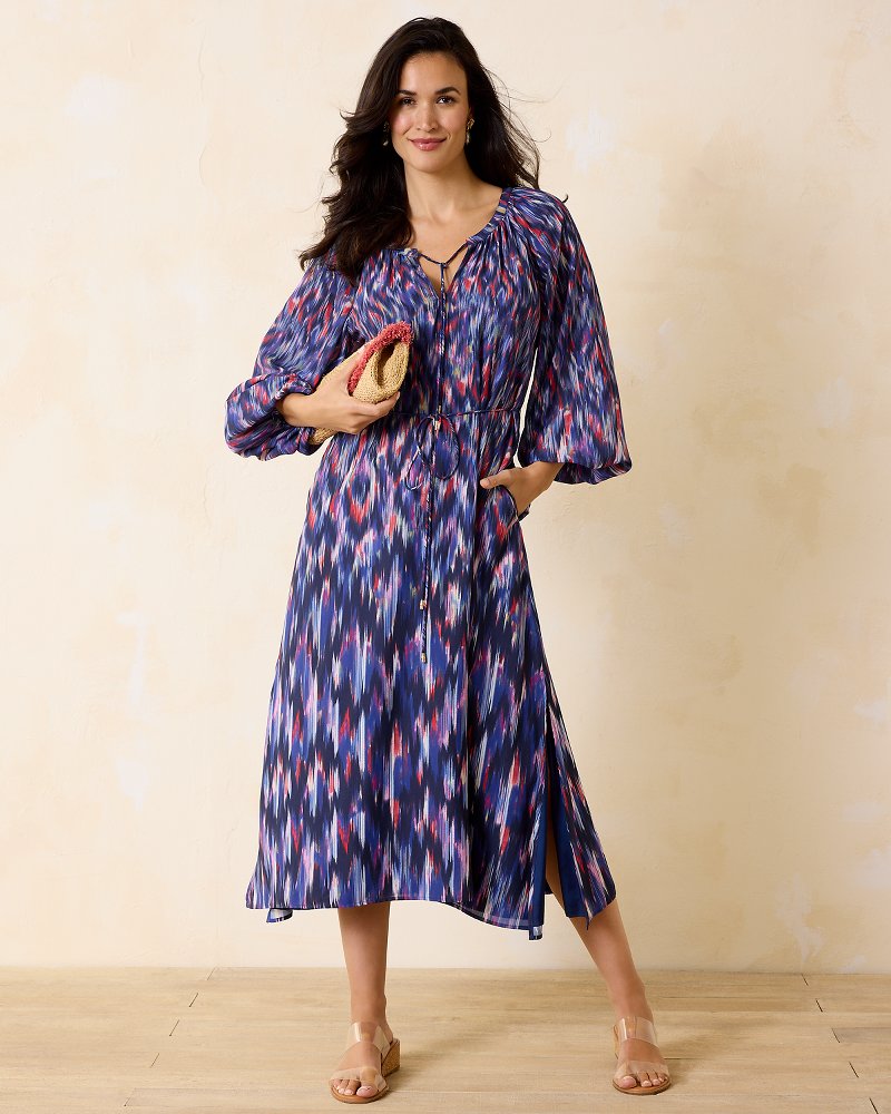 Iridescent Ikat Midi Dress