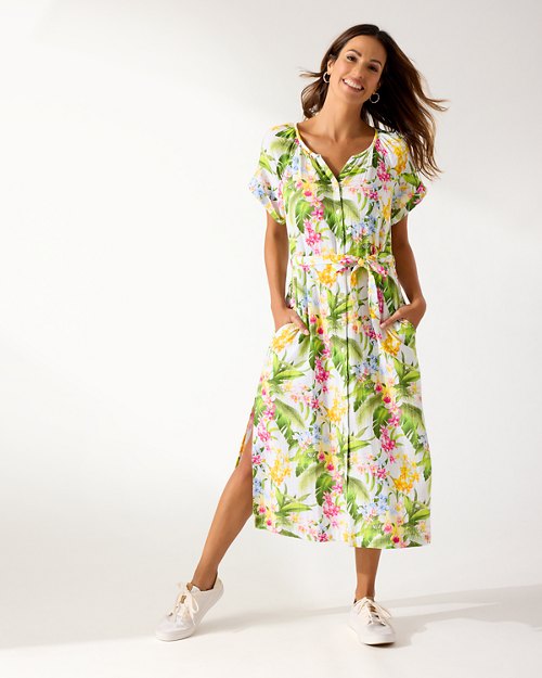 Breezy Blooms Island Gauze™ Midi Dress