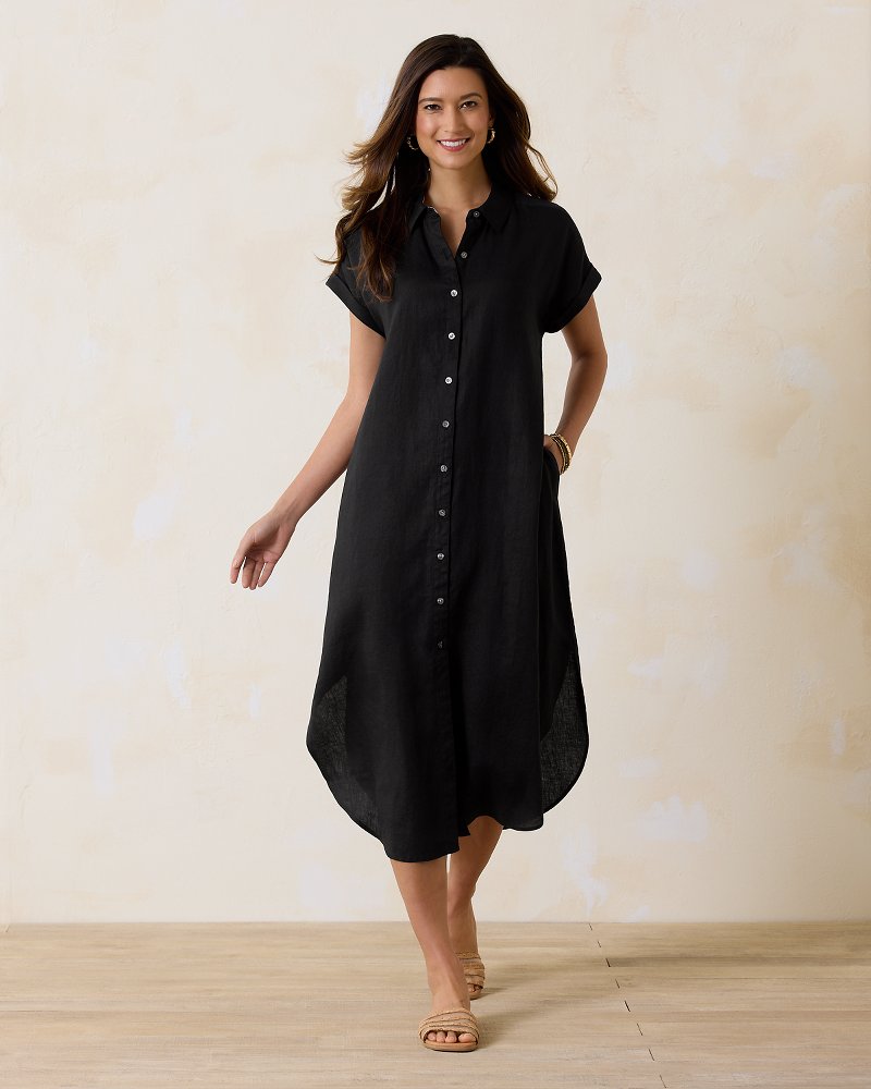 Thumbnail Image for Coastalina Linen Maxi Shirt Dress