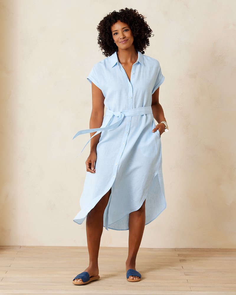 Maxi linen shirt dress hotsell