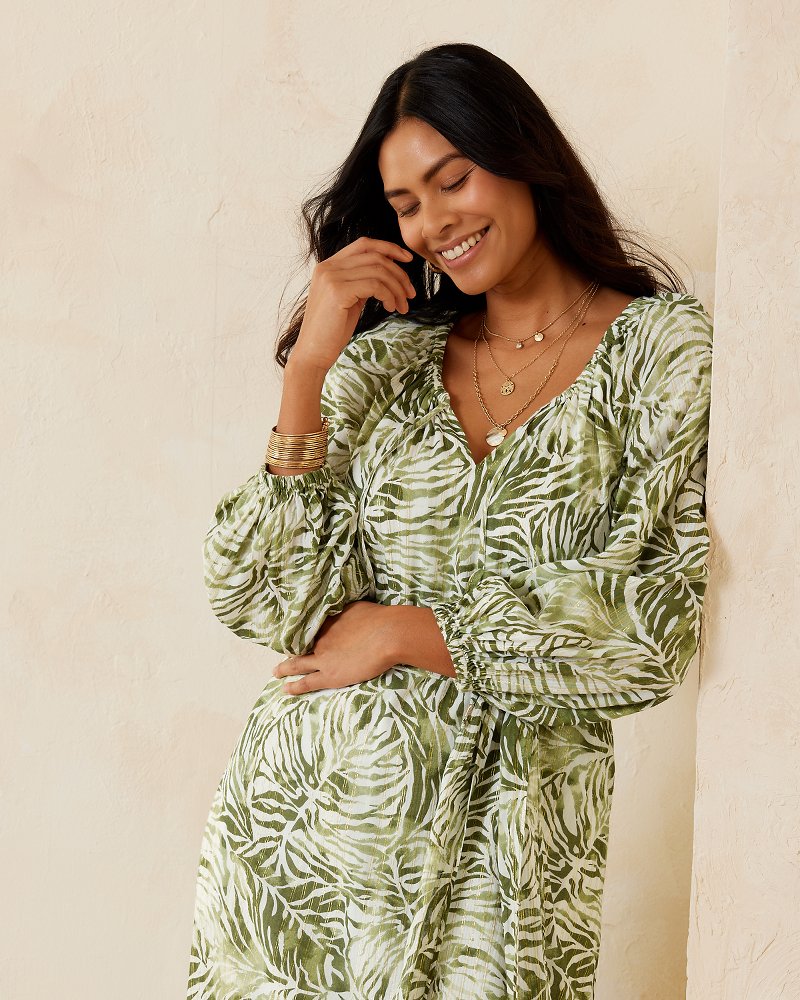 Monstera Mirage Maxi Dress