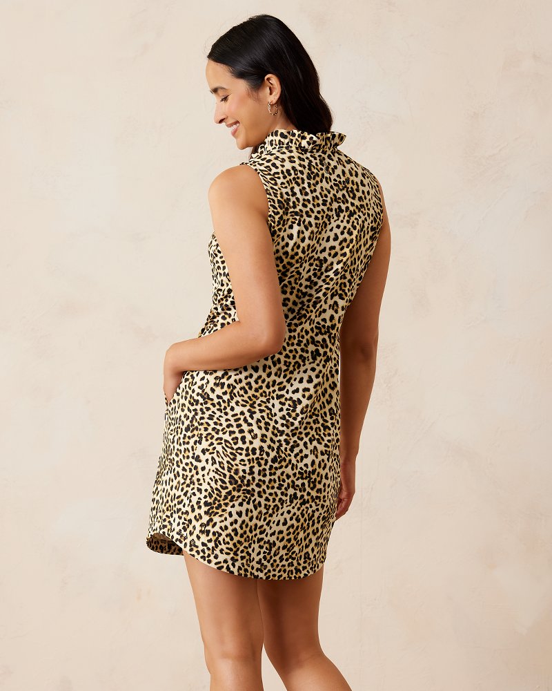 Aubrey Lovely Leopard IslandZone® Ruffle-Neck Dress